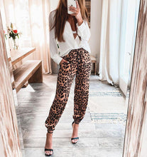 Load image into Gallery viewer, Leopard Print Drawstring lux pants
