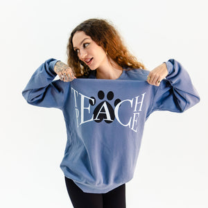 Teach Peace Unisex Crewneck Sweatshirt