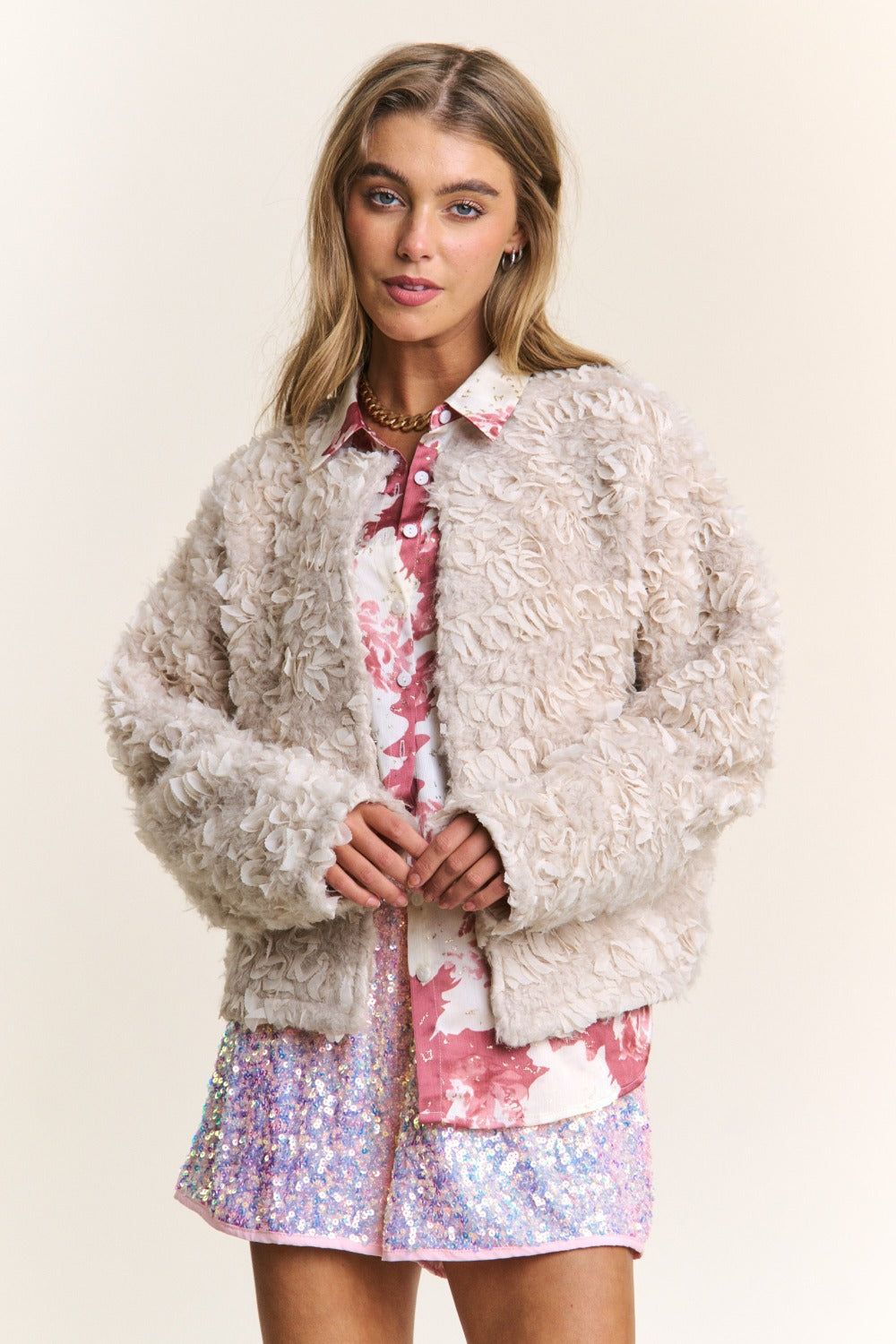 Mixed Fabric Jacket