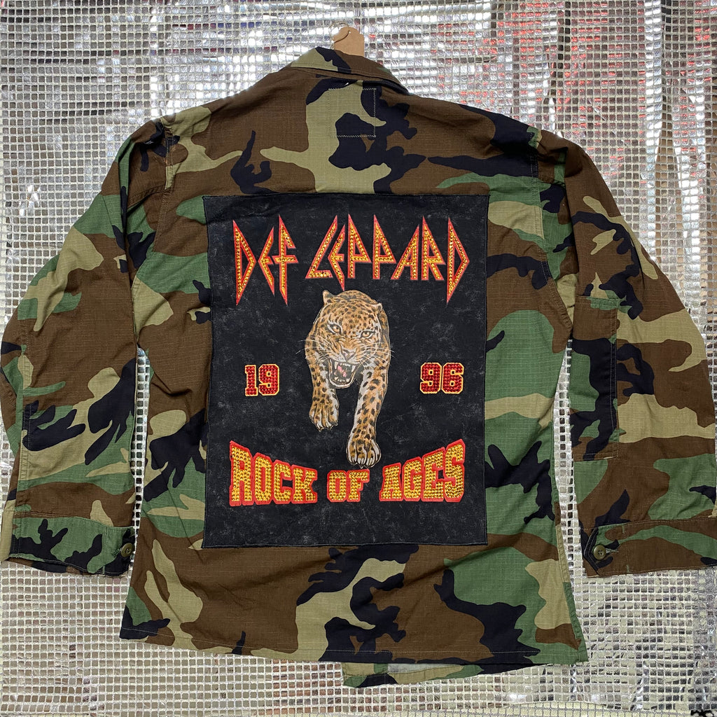 OOAK Def Leppard Crystal Upcycled Jacket