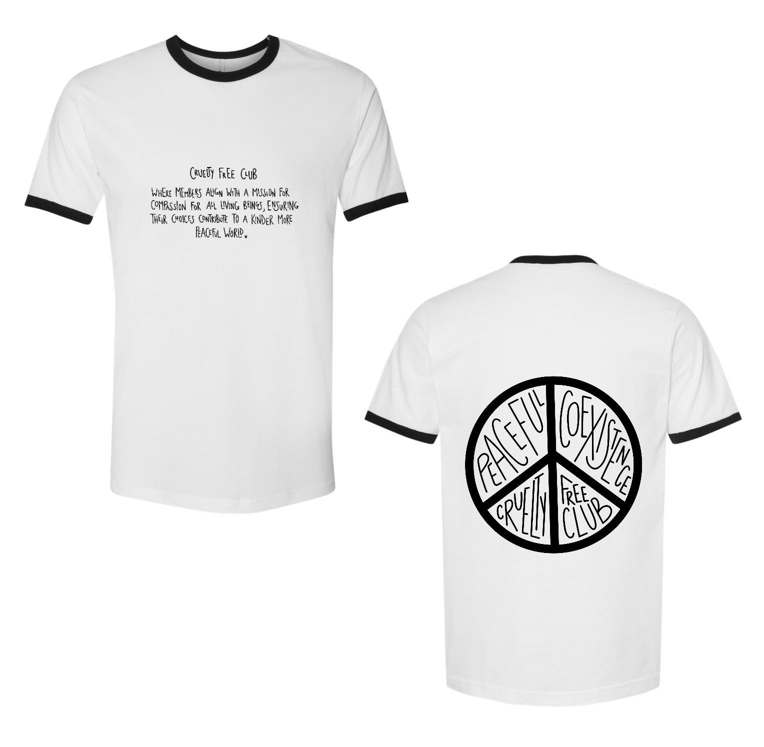 Peaceful Coexistence Unisex Ringer Tee