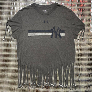 OOAK Vintage Yankees Fringe Beaded Tee