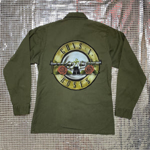 Upcycled Guns N Roses Army Shirt Jacket