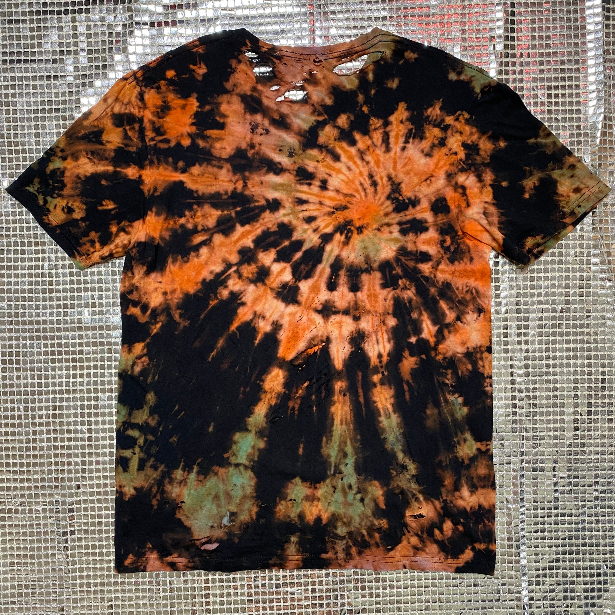 OOAK Reverse Tie Dye Led Zeppelin Distressed Tee