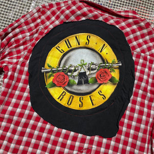 OOAK Upcycled Distressed GNR Flannel