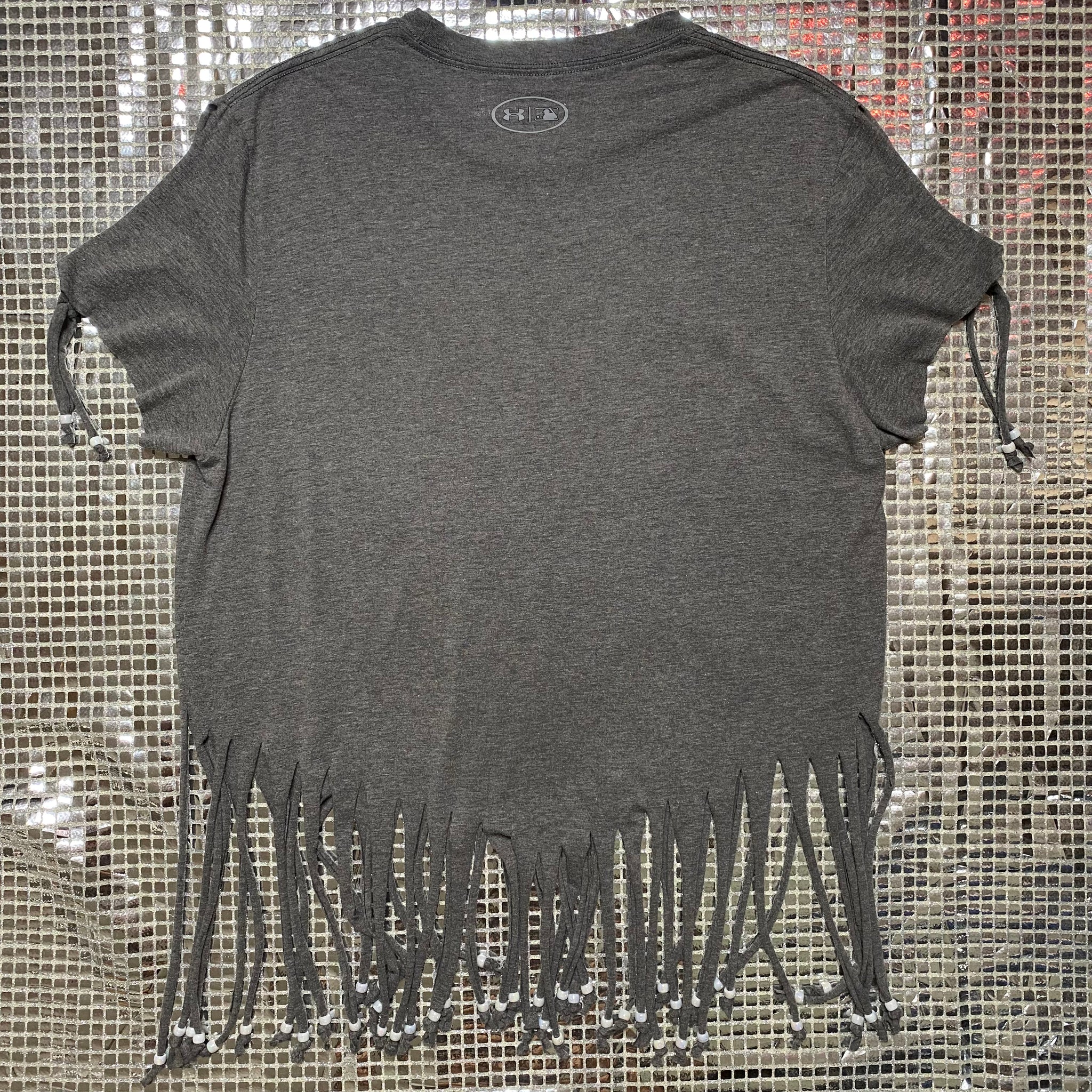 OOAK Vintage Yankees Fringe Beaded Tee