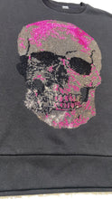 Load image into Gallery viewer, Pink Bling Skull Crew Neck

