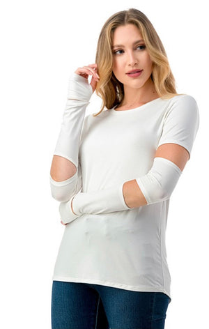 Cut Out Sleeve Top