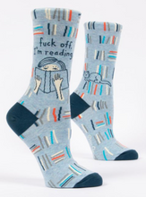 Load image into Gallery viewer, Fuck Off, I&#39;m Reading W-Crew Socks
