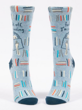 Load image into Gallery viewer, Fuck Off, I&#39;m Reading W-Crew Socks
