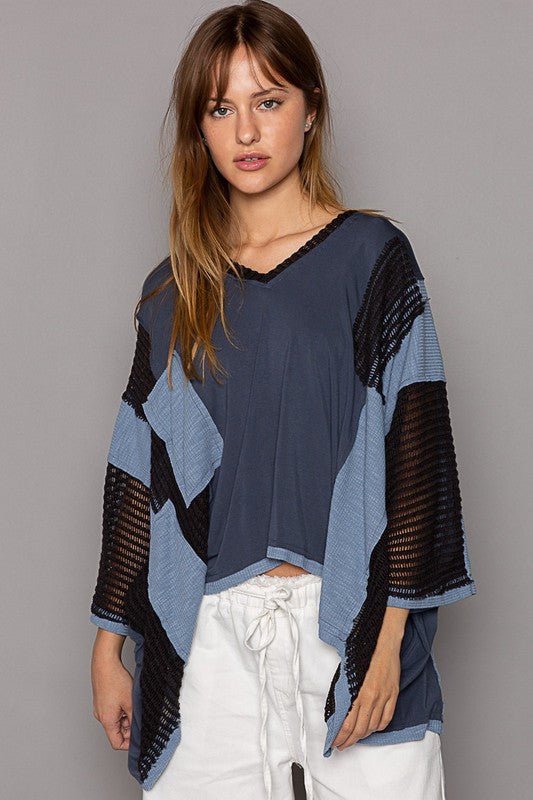 High-Low Contrast Top