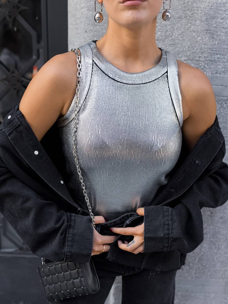 Metallic Tank Top