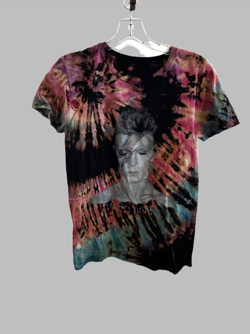 Reverse Tie Dye David Bowie Aladdin Tee