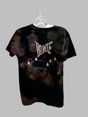 Reverse Tie Dye David Bowie Distressed Tee