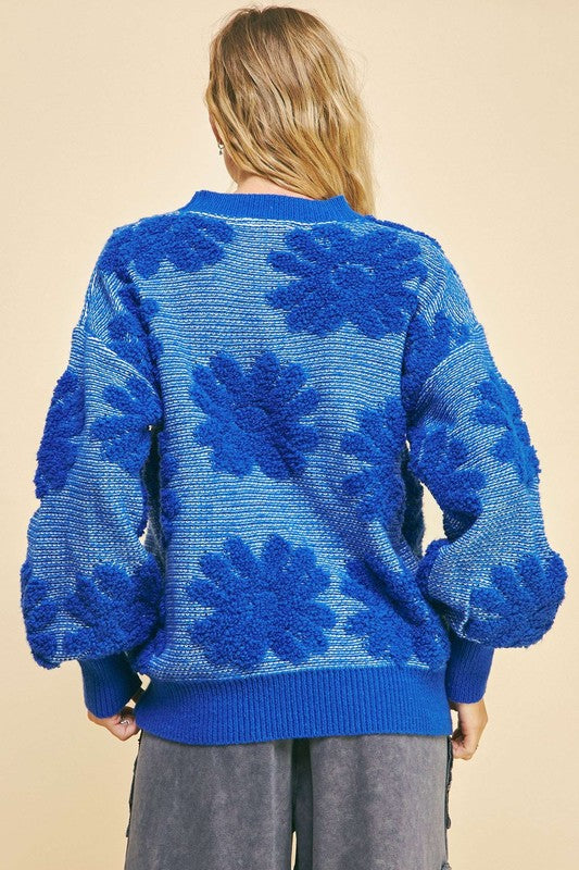 Flower Texture Sweater