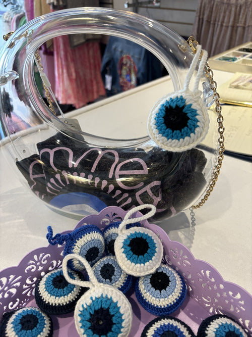 Handmade Crochet Evil Eye Accessory