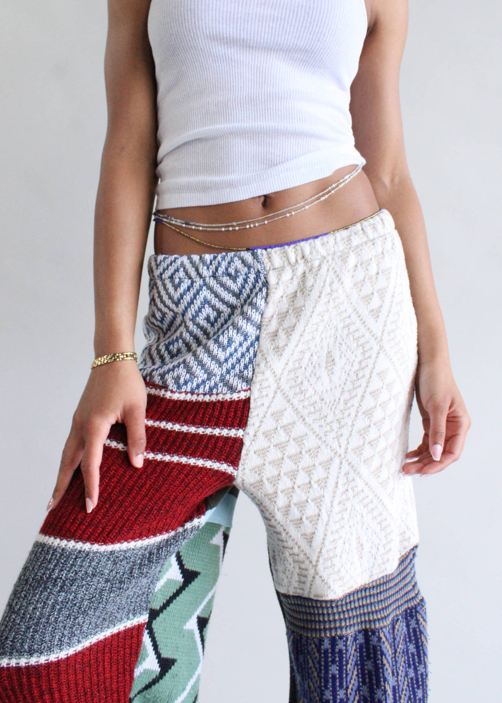 Patchwork Sweater Pants