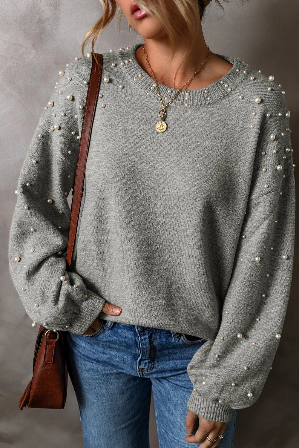 Pearl Round Neck Sweater