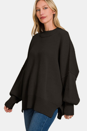 Side Slit Oversize Sweater