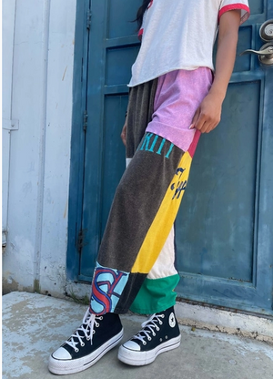 Reworked Graphic T-Shirt Pants