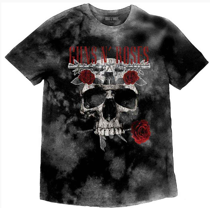 Guns N' Roses Unisex T-Shirt featuring the 'Flower Skull' design