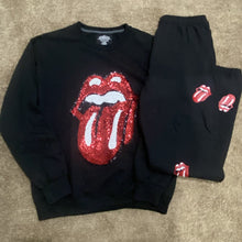 Load image into Gallery viewer, Rolling Stones sequin jogger Set
