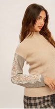 Load image into Gallery viewer, Lace sleeve Sweater
