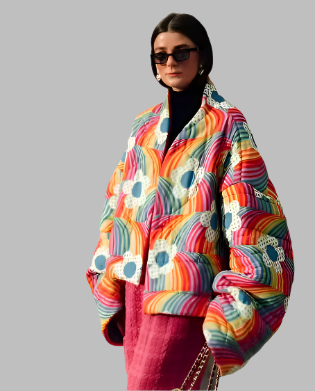 Cotton Quilted Rainbow Jacket