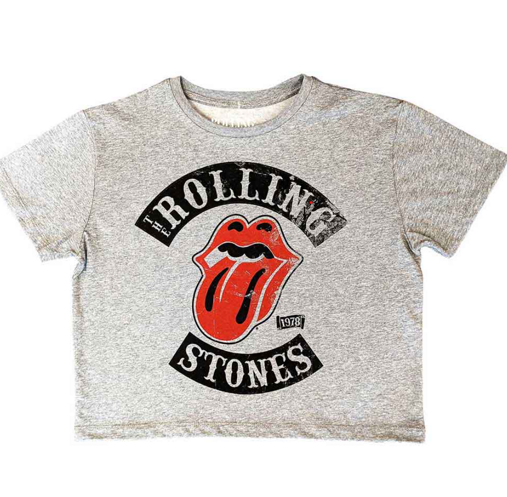 Rolling Stones Ladies Crop Top 'Tour '78'
