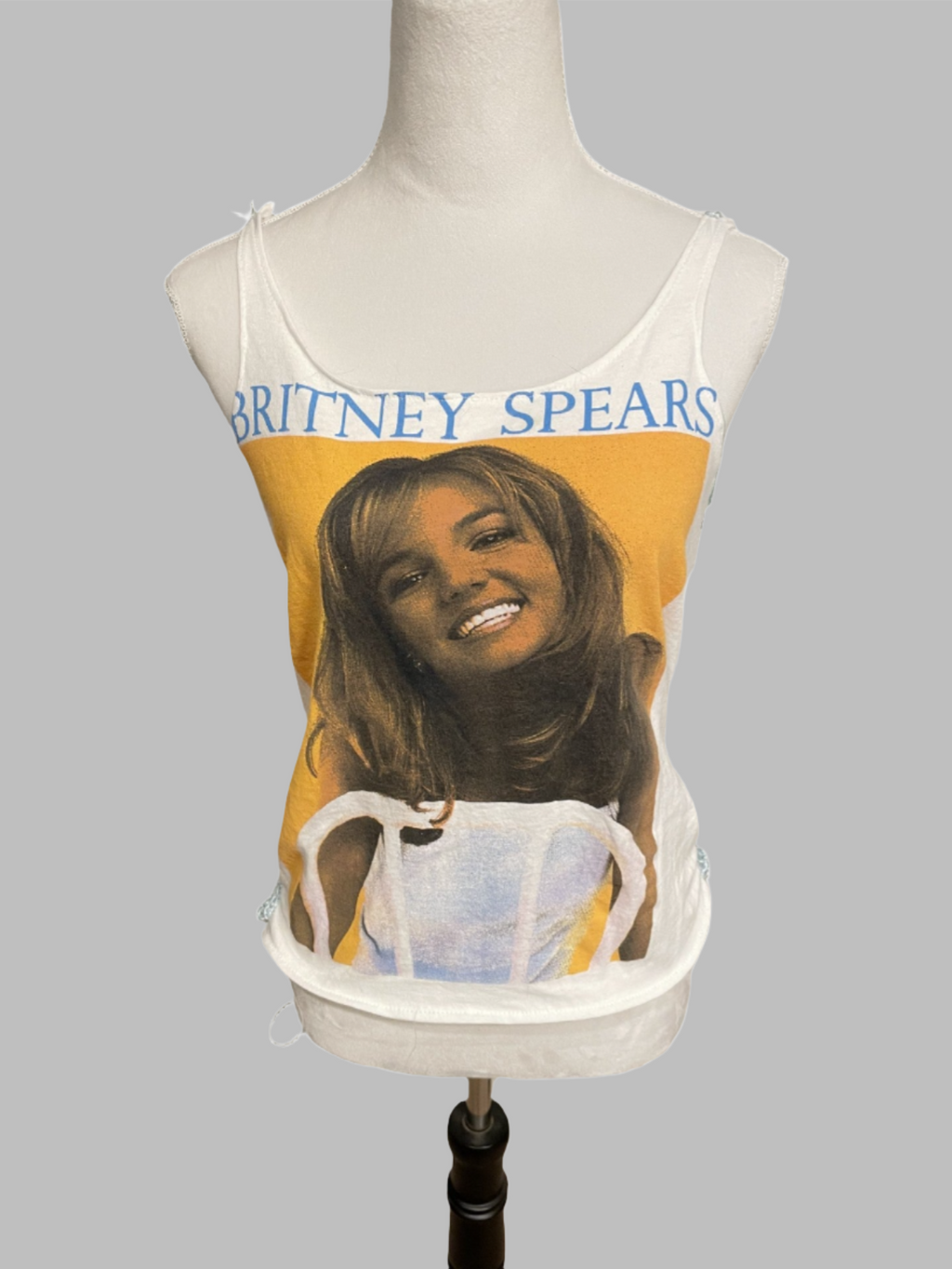 OOAK Britney Spears Crochet Back Tank