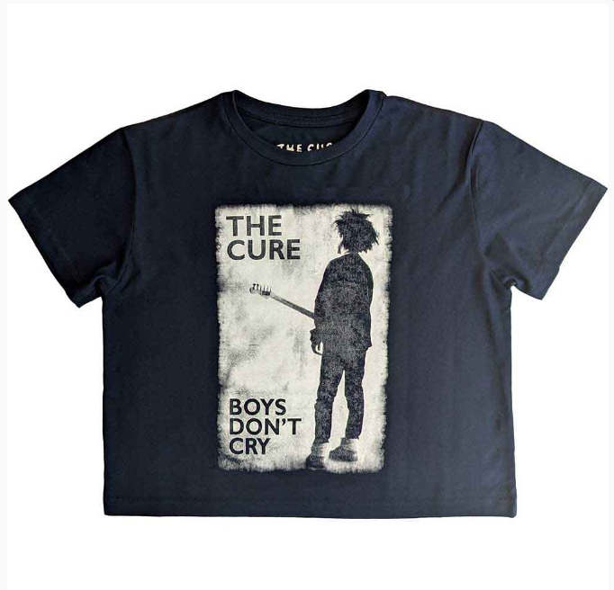 The Cure Ladies Crop Top featuring the 'Boys Don't Cry"