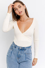 Load image into Gallery viewer, Long Sleeve Surplice Bodysuit
