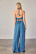 Load image into Gallery viewer, Lagoon Halter Neck Back Tie Jumpsuit
