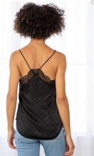 Load image into Gallery viewer, Checkered Satin Lingerie Inspired Camisole
