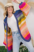 Load image into Gallery viewer, Hand Crochet Rainbow Cardigan
