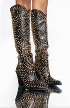 Load image into Gallery viewer, Way Out West Studded cowboy boot
